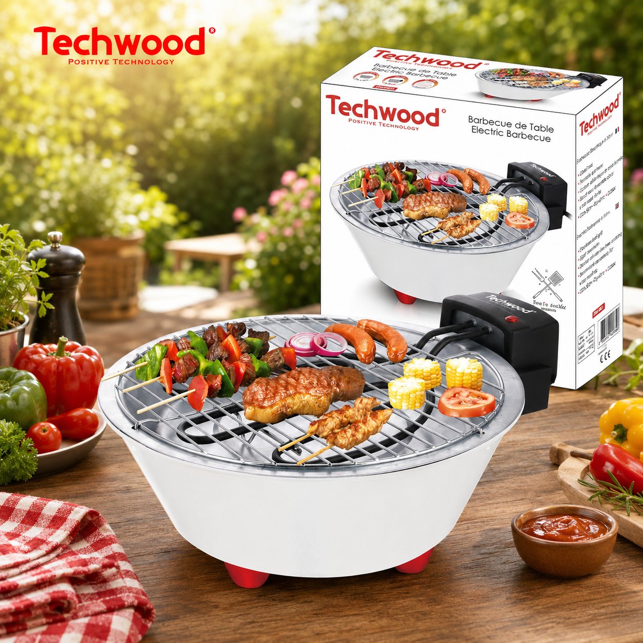 Barbecue Electrique 31cm Techwood 1250W