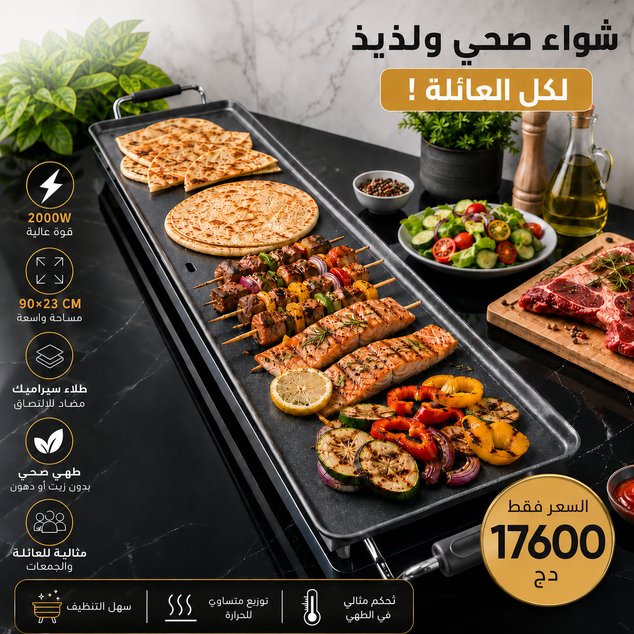 GRILL ÉLECTRIQUE PROFICOOK XL