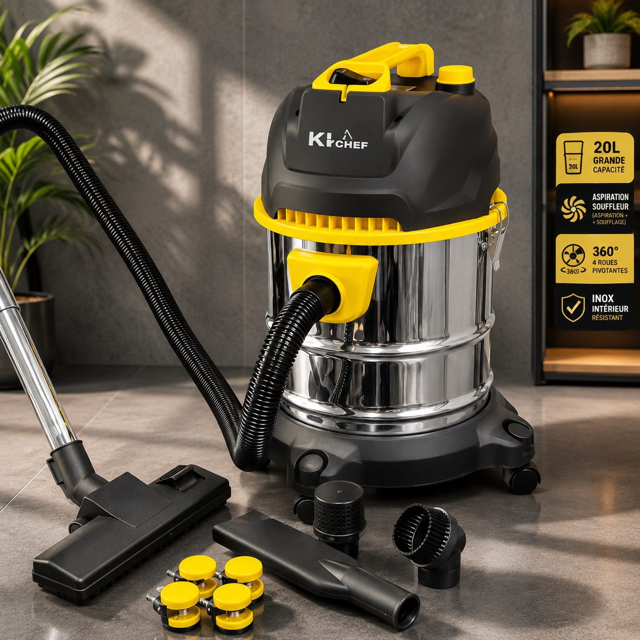 Aspirateur KITCHEF – SÈCHE & HUMIDE