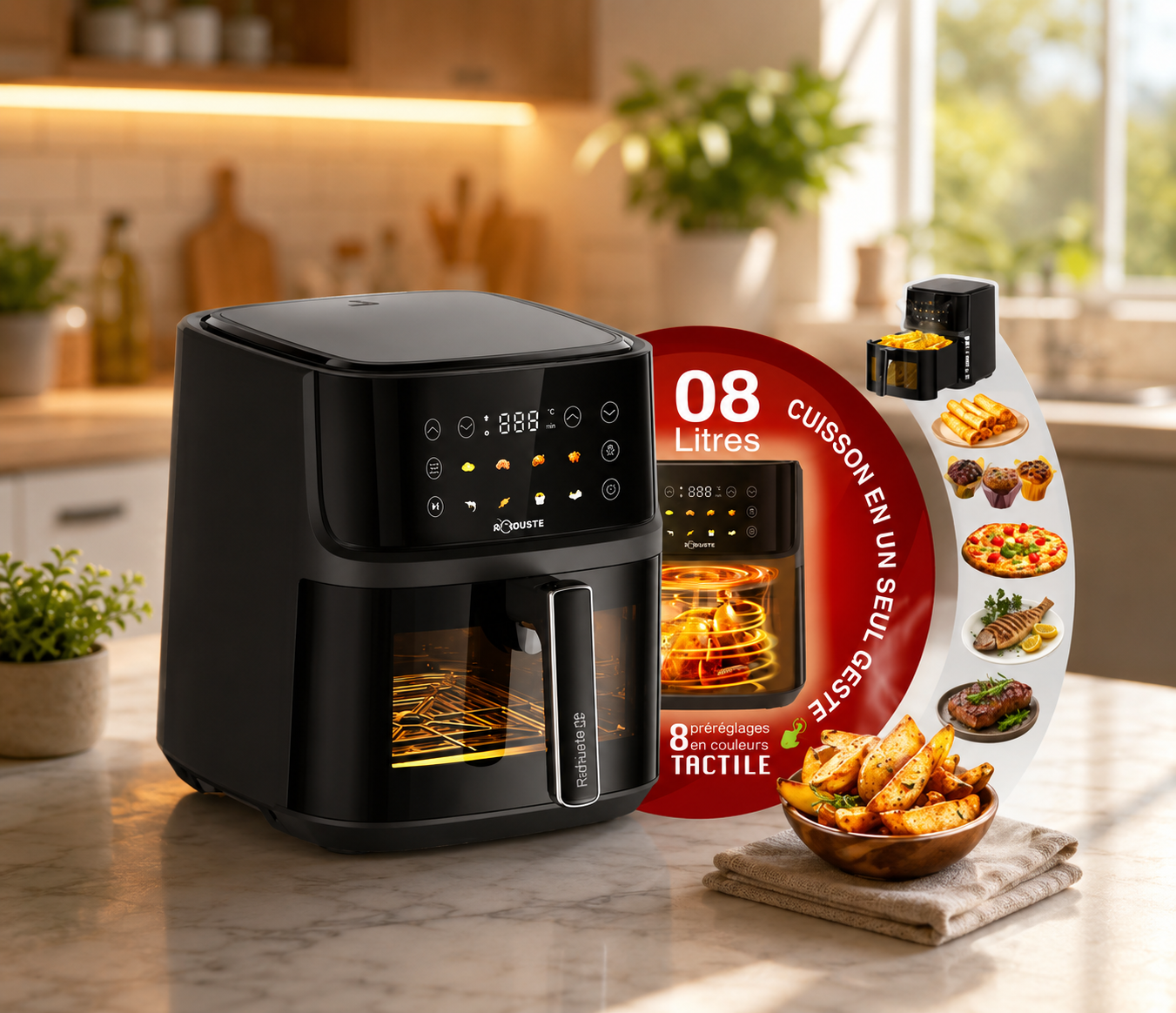 Airfryer – 8 Litres – Tactile