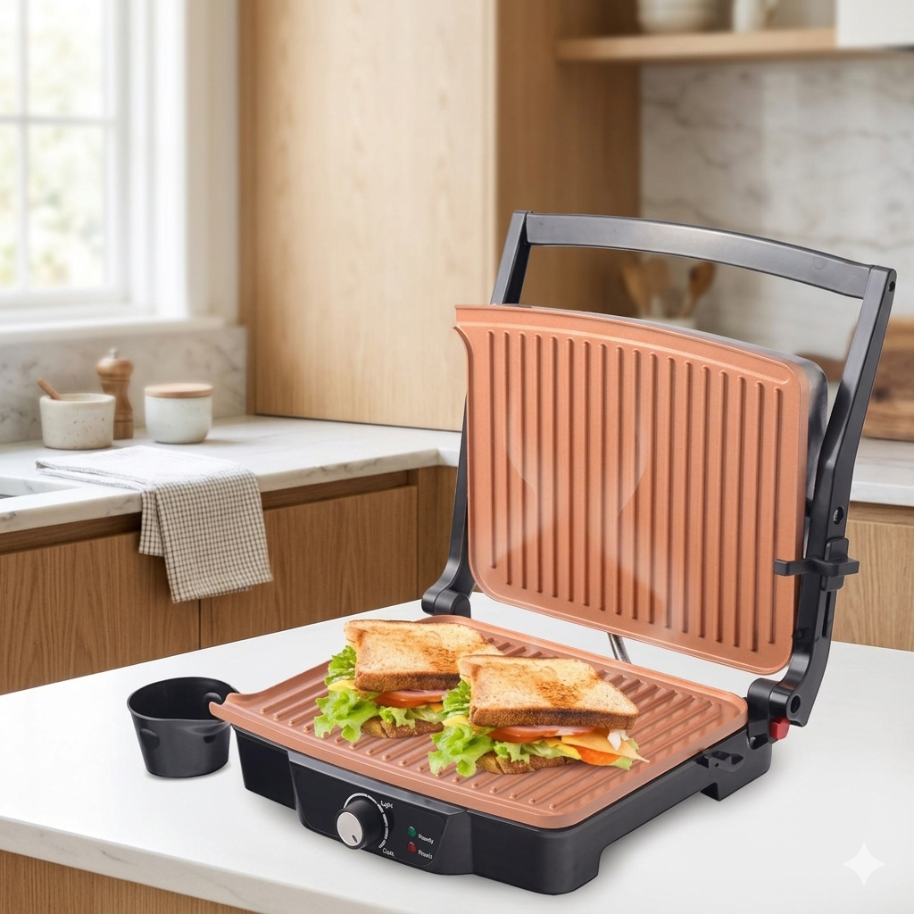 Sonashi Presse à Panini Et Grill Céramique Ouverture 180° – SGT-859