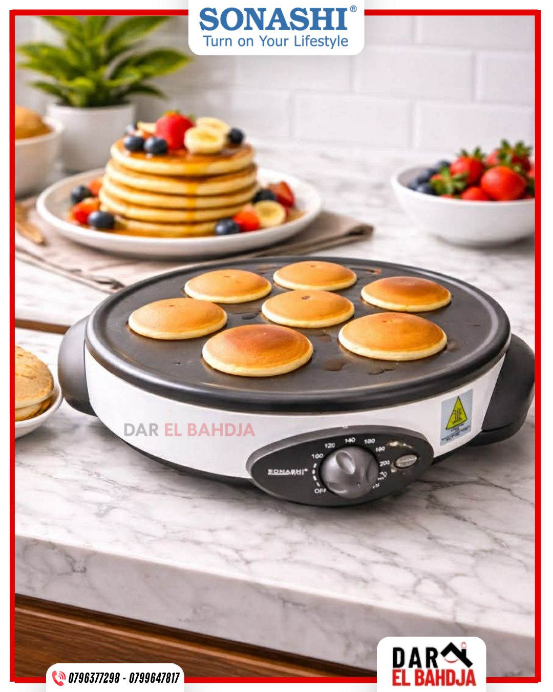 POÊLE SONASHI 2 EN 1 💥 CRÊPE & PANCAKE 💥 30 CM 💥 GARANTIE
