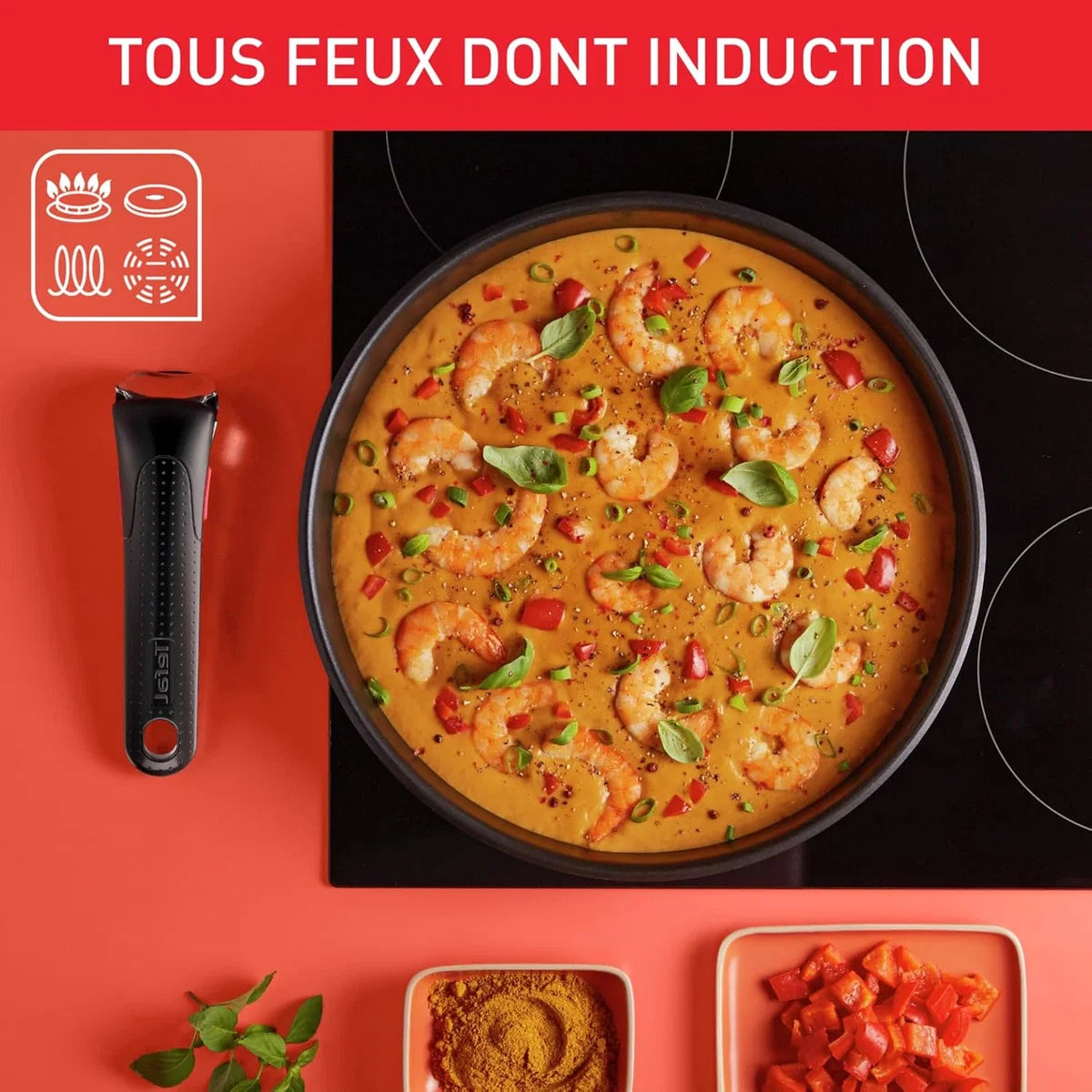 Tefal  Ingenio Batterie   de   Cuisine   20   Pièces   avec   Poignées   Amovibles