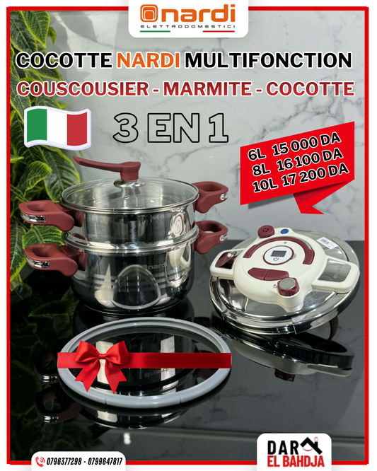 Cocotte Minute 3 EN 1  NARDI 💥 💥 Inox 18/10