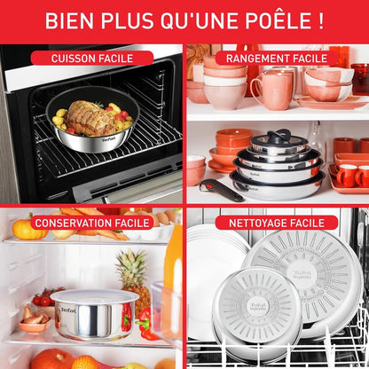 Tefal  Ingenio Batterie   de   Cuisine   20   Pièces   avec   Poignées   Amovibles