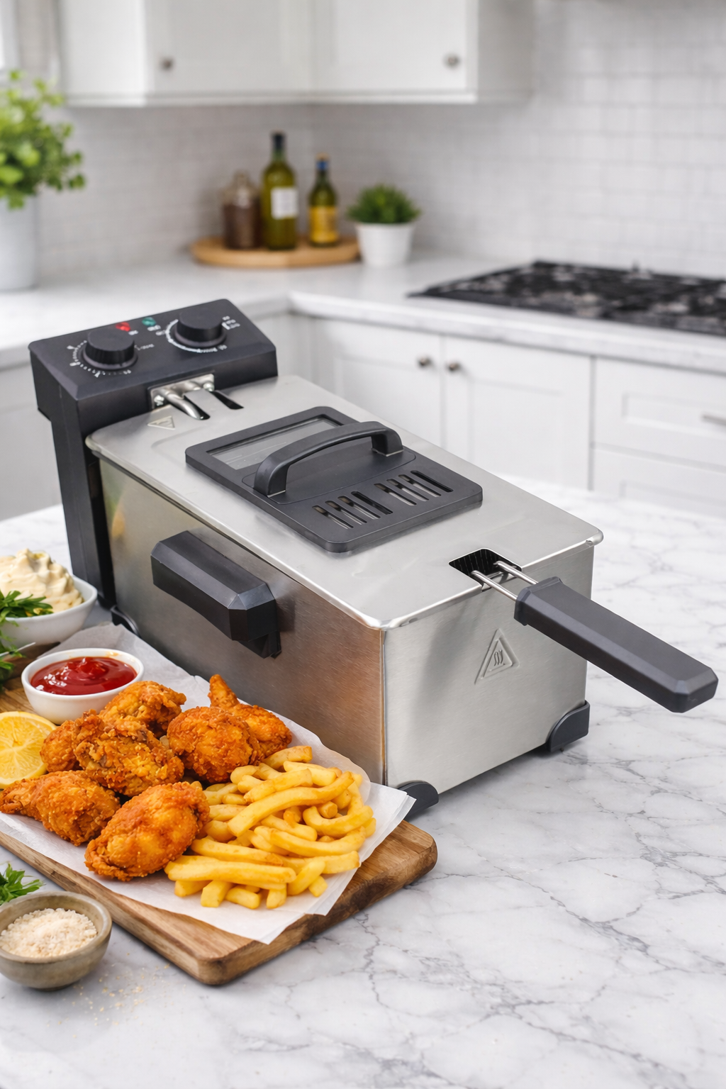 Friteuse inox 3L 2000W PlanetSat Garantie 24 Mois