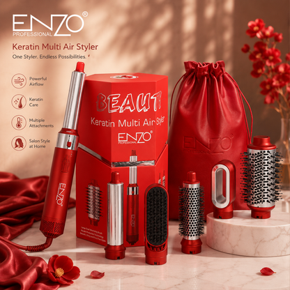 Pack Enzo Pro Multifonction Brosse Soufflante et Sèche-Cheveux Haute Vitesse ENZO Original EN-6227