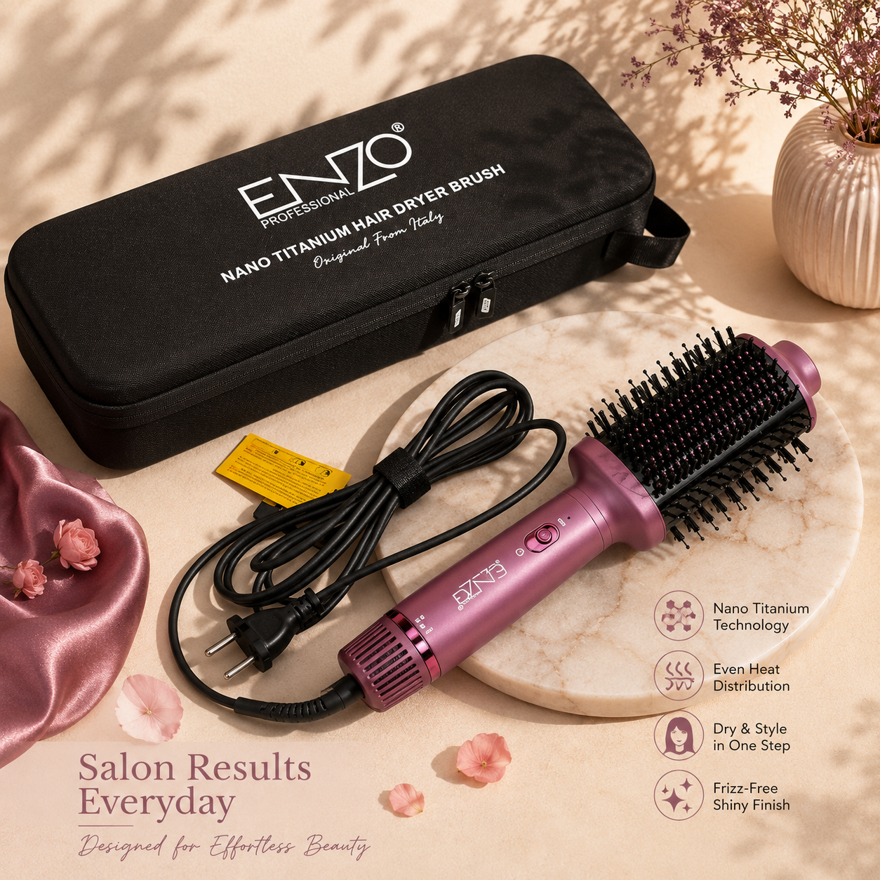 Brosse soufflante Professional 1500W 2 en 1 ENZO Original EN-4110