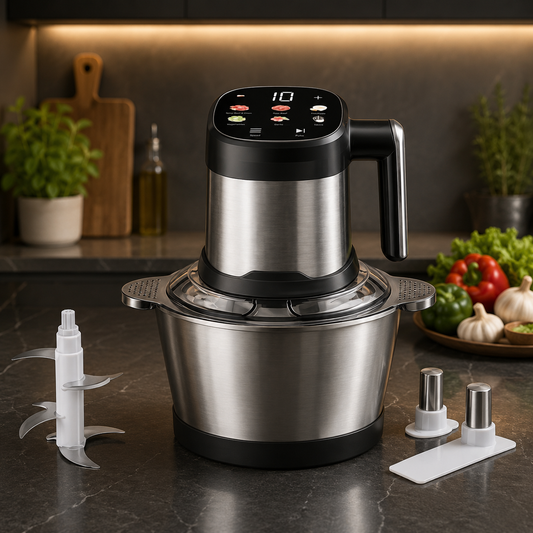 Hachoir inox Digital Multifonction 3L 06 Lames 500W Multismart MS-FC2413