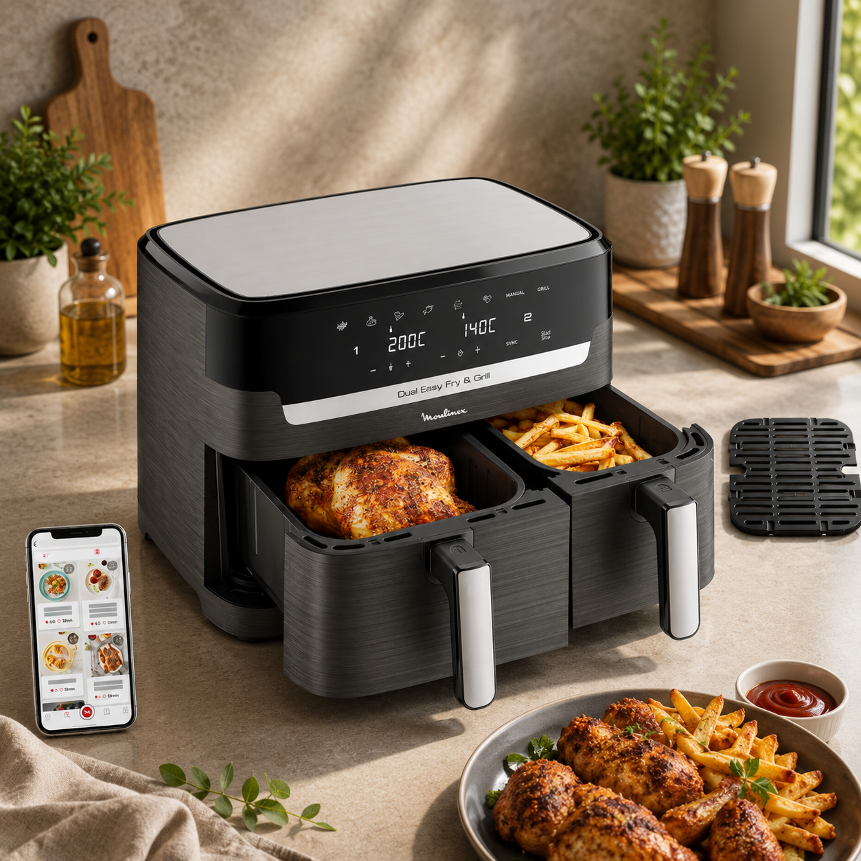 Airfryer  8.3L Digital Moulinex Original EZ901B20