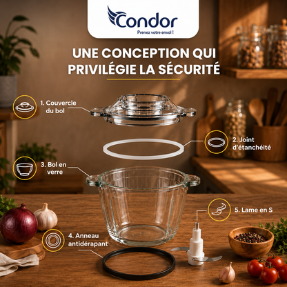 Mini Hachoir Condor PowerMix 300W