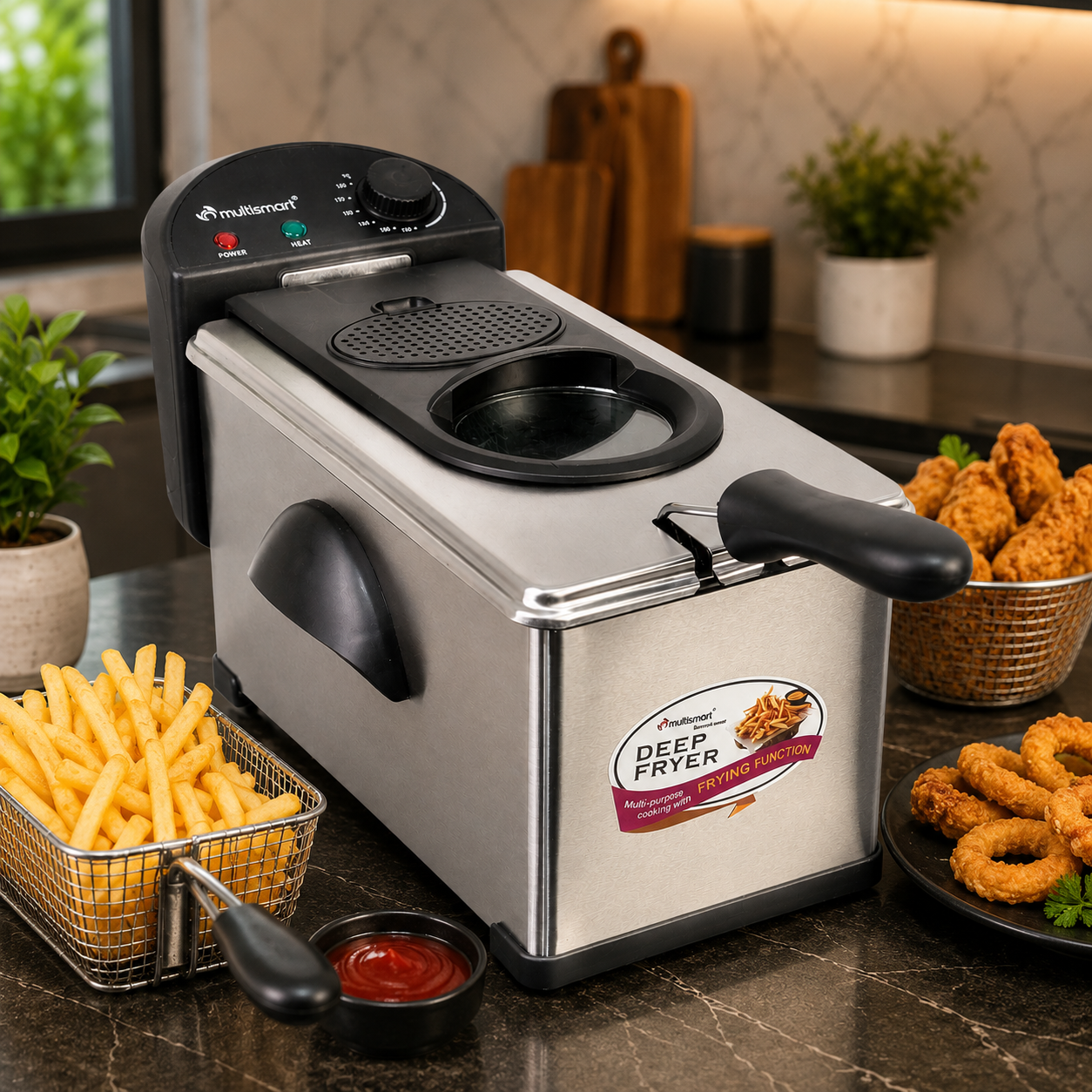 Friteuse electrique  MULTISMART  avec huile 3 L