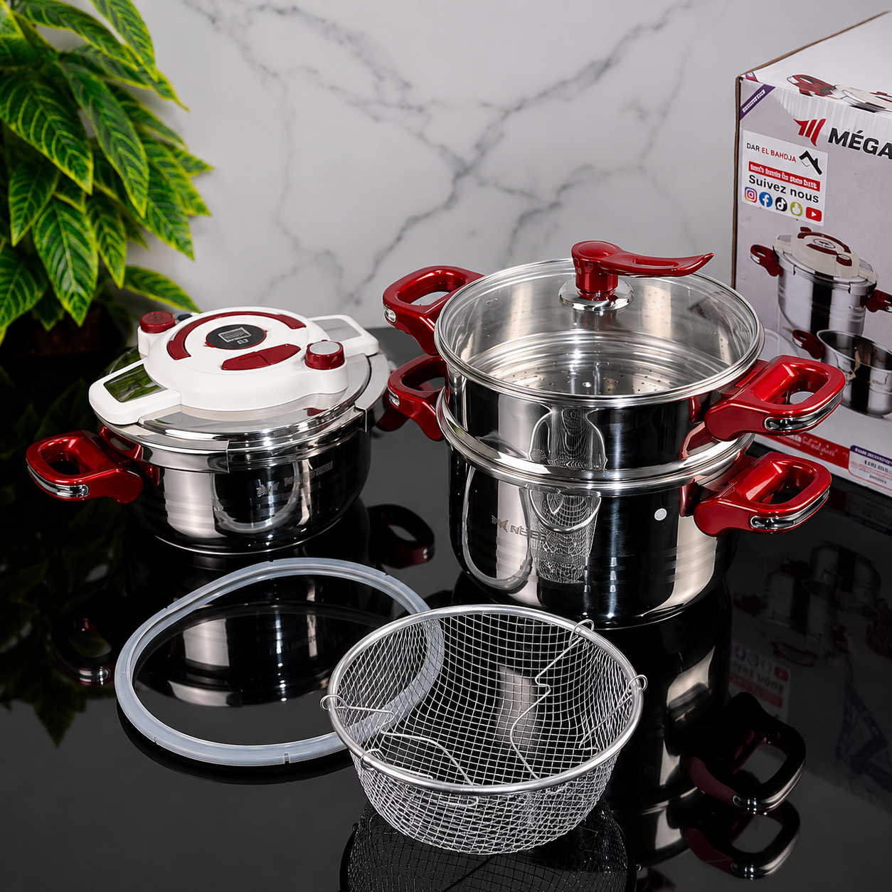 Cocotte MEGASEB  MINUTEUR  Inox 18/10  MULTIFONCTION
