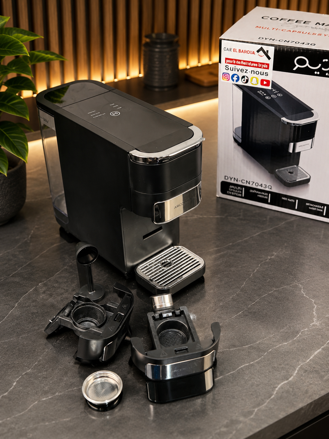 Machine à Café Arcodym 4 en 1  DYM-CM7042G