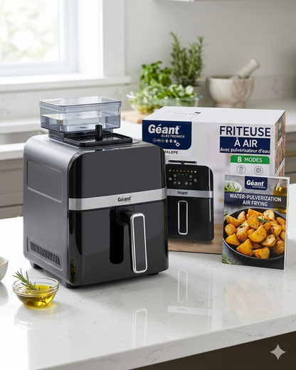 Air Fryer  Géant  6L 8 Programmes Avec Pulvérisateur d'eau- GN-BAF6L8PR