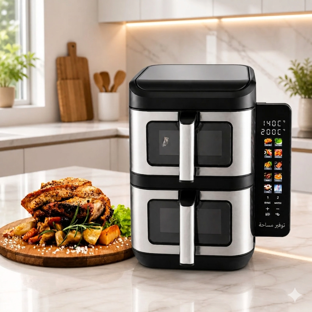 Airfryer double  inox Digital 5L+5L 2800W Multismart MS-AF5011