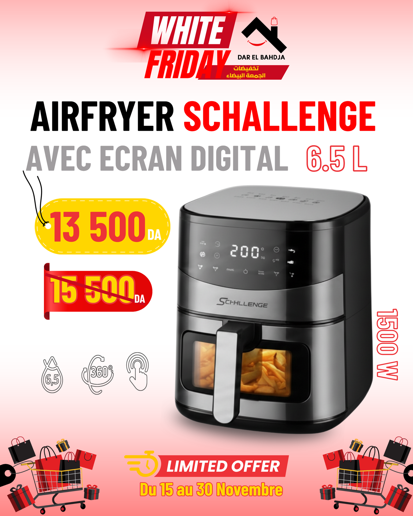 AIR FRYER schallange  6,5 L