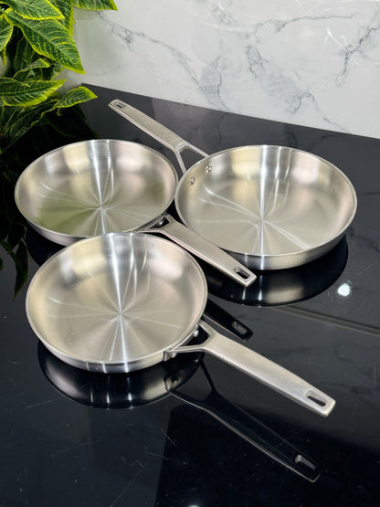 SÉRIE POÊLES BBF  INOX 18/10 QUALITÉ PREMIUM