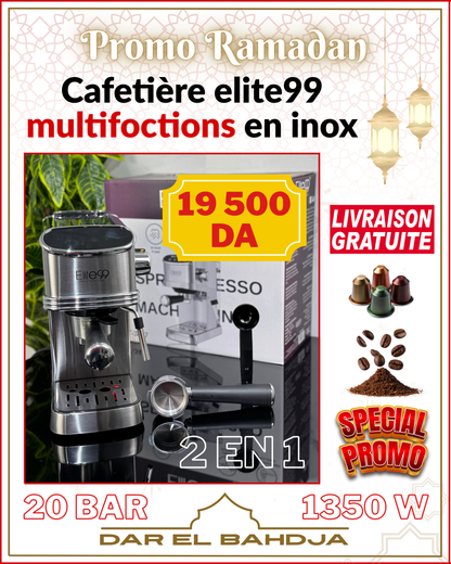 Machine à café  Espresso  ÉLITE  3 EN 1  20 BARS