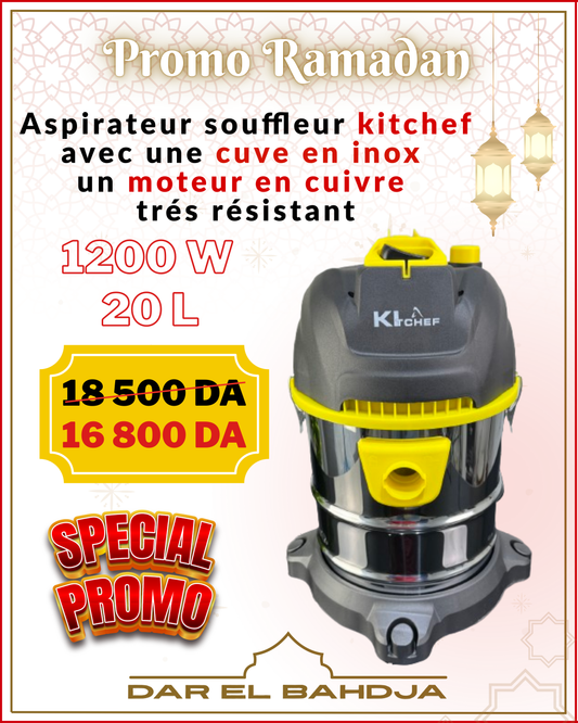 Aspirateur KITCHEF  💥 SÈCHE ET HUMIDE  💥1200 watts