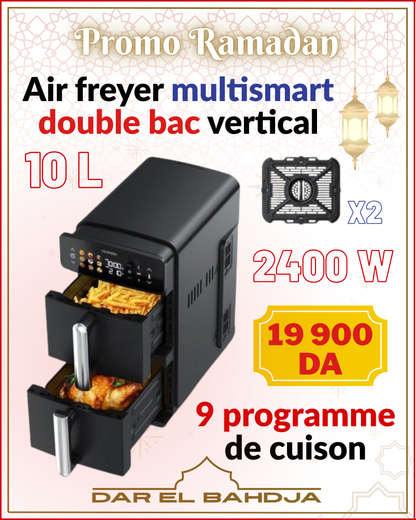 AIR FRYER MULTISMART 💥VERTICAL DOUBLE BAC 💥 2400 WATTS
