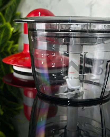 Mini hachoir 400 W Rouge, Gris