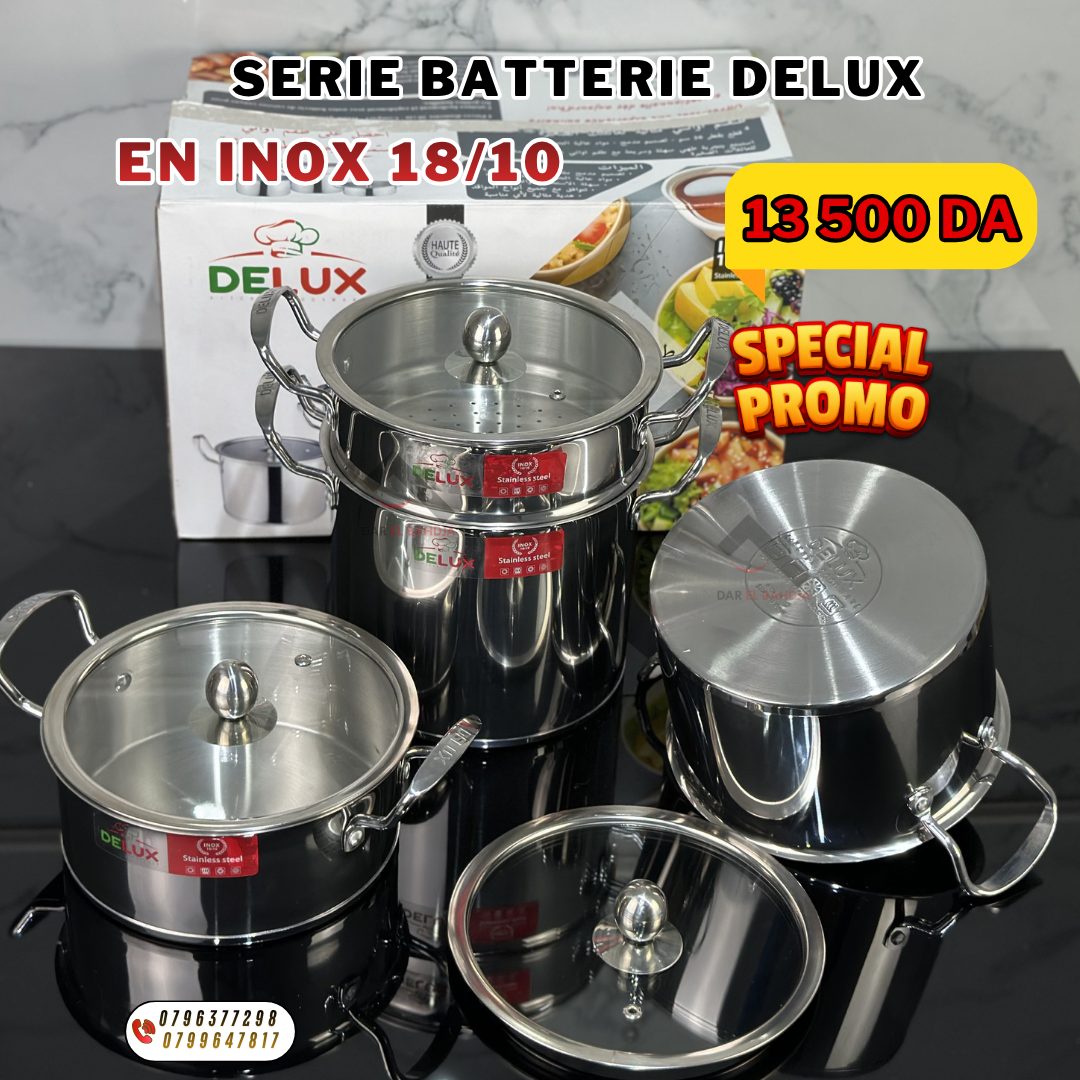 Série Batterie 4 en 1  INOX 18.10   DELUX