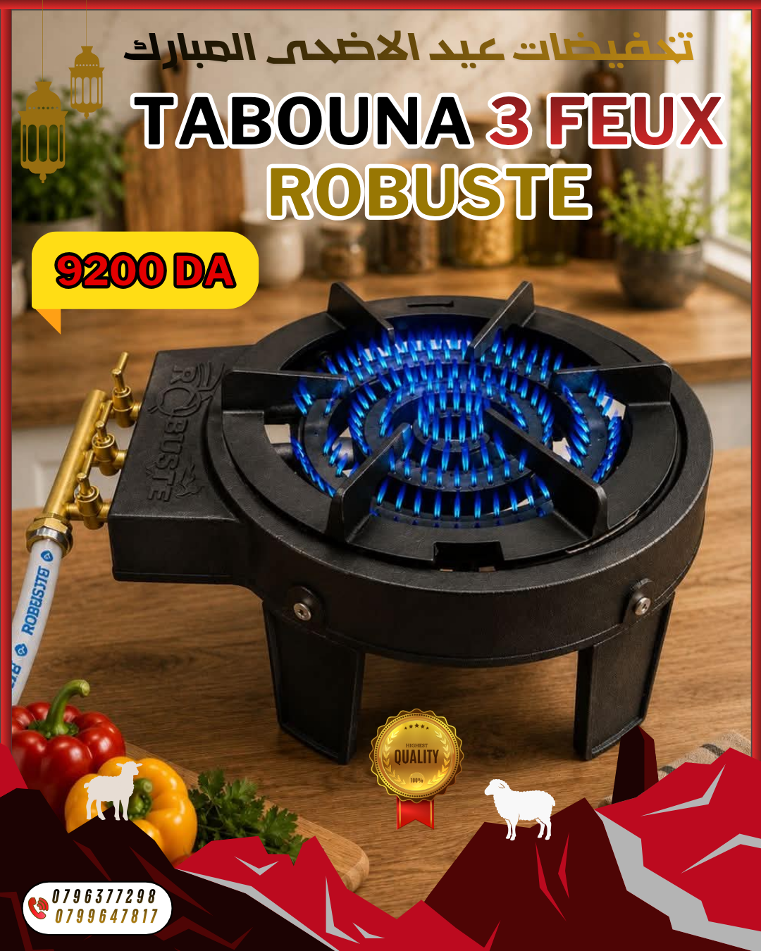 Tabouna Réchaud À Gaz robuste