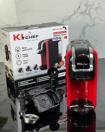 kitchef Machine A Café Expresso 19 BAR Multi Fonction 3 En 1
