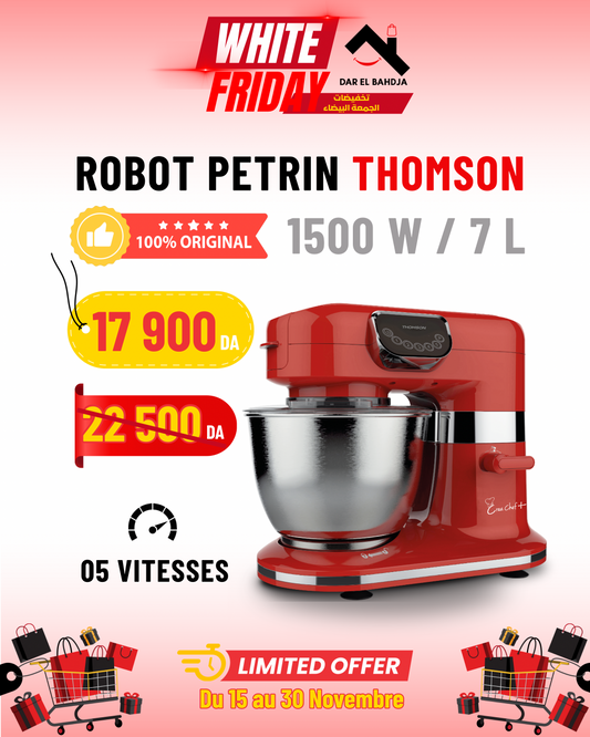 ROBOT PETRIN PATISSIER , 7L , 1500W ROUGE